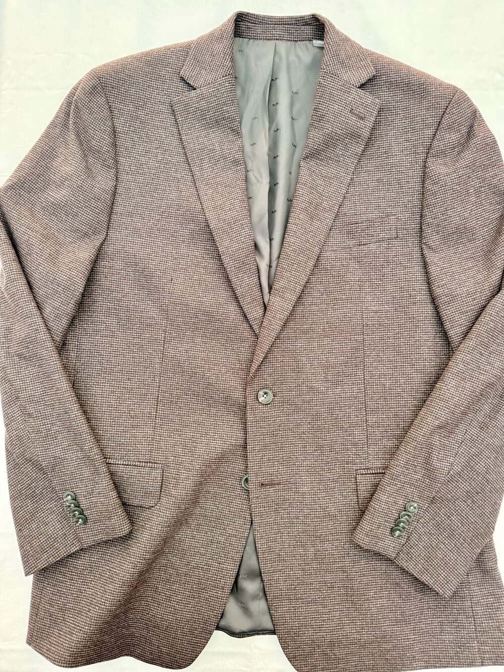 Michael Kors Brown Houndstooth Sport Coat